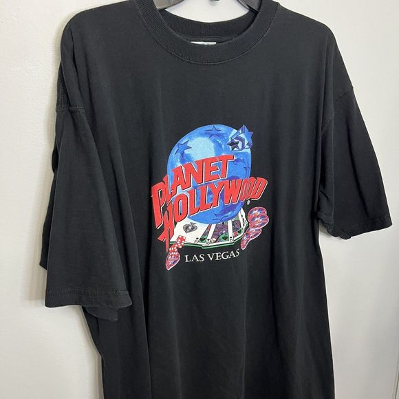 Planet Hollywood Las Vegas Vintage T Shirt Mens XXL Short Sleeve 1998 Rare VGC - Picture 2 of 8